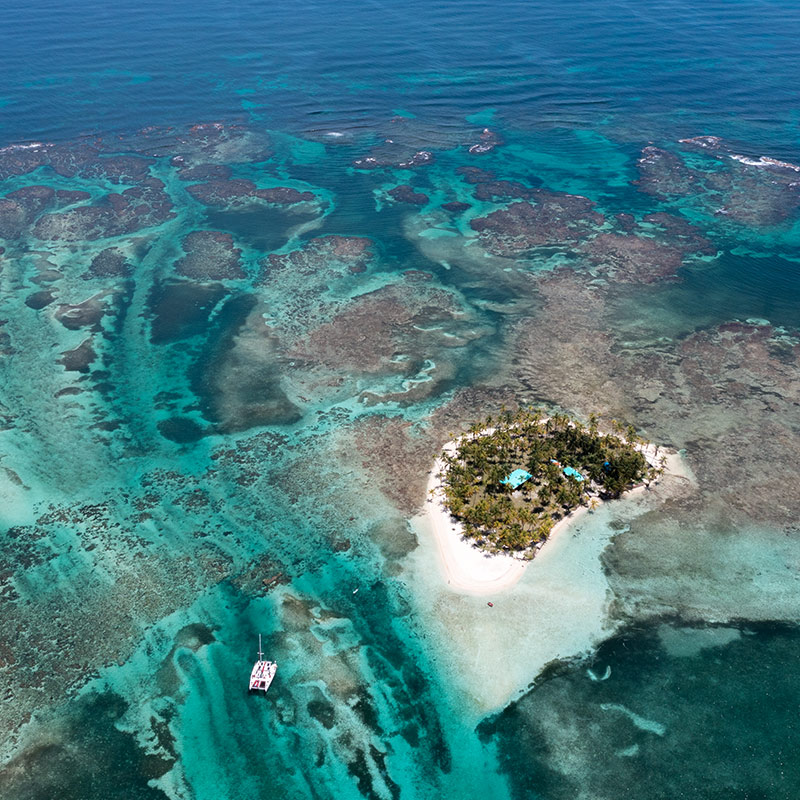 Drone View of Cocoloco The Catamaran Charter In San Blas