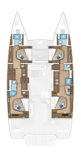 Catamaran in san blas 4 cabins